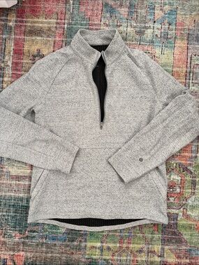Lululemon// Men's Gray Quarter-Zip Pullover Sweater